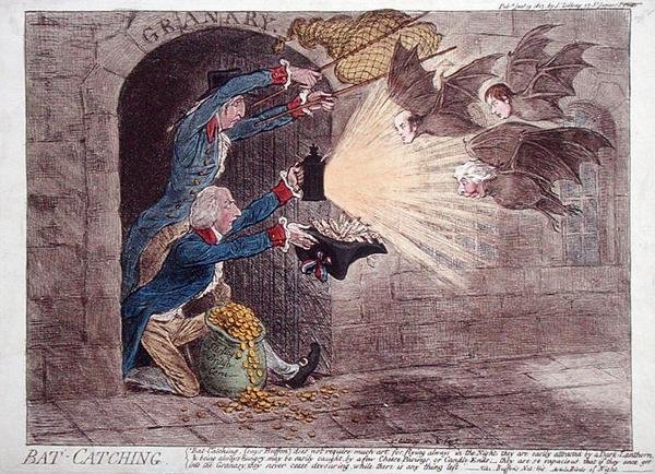 Apanhando Morcegos de James Gillray