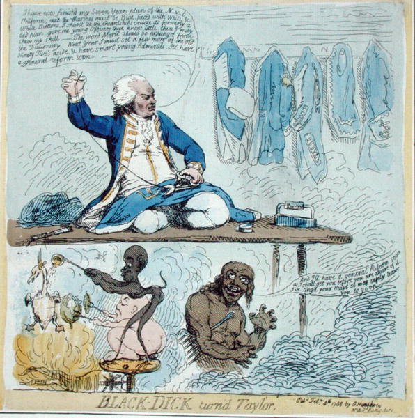 Black-Dick vira Taylor de James Gillray