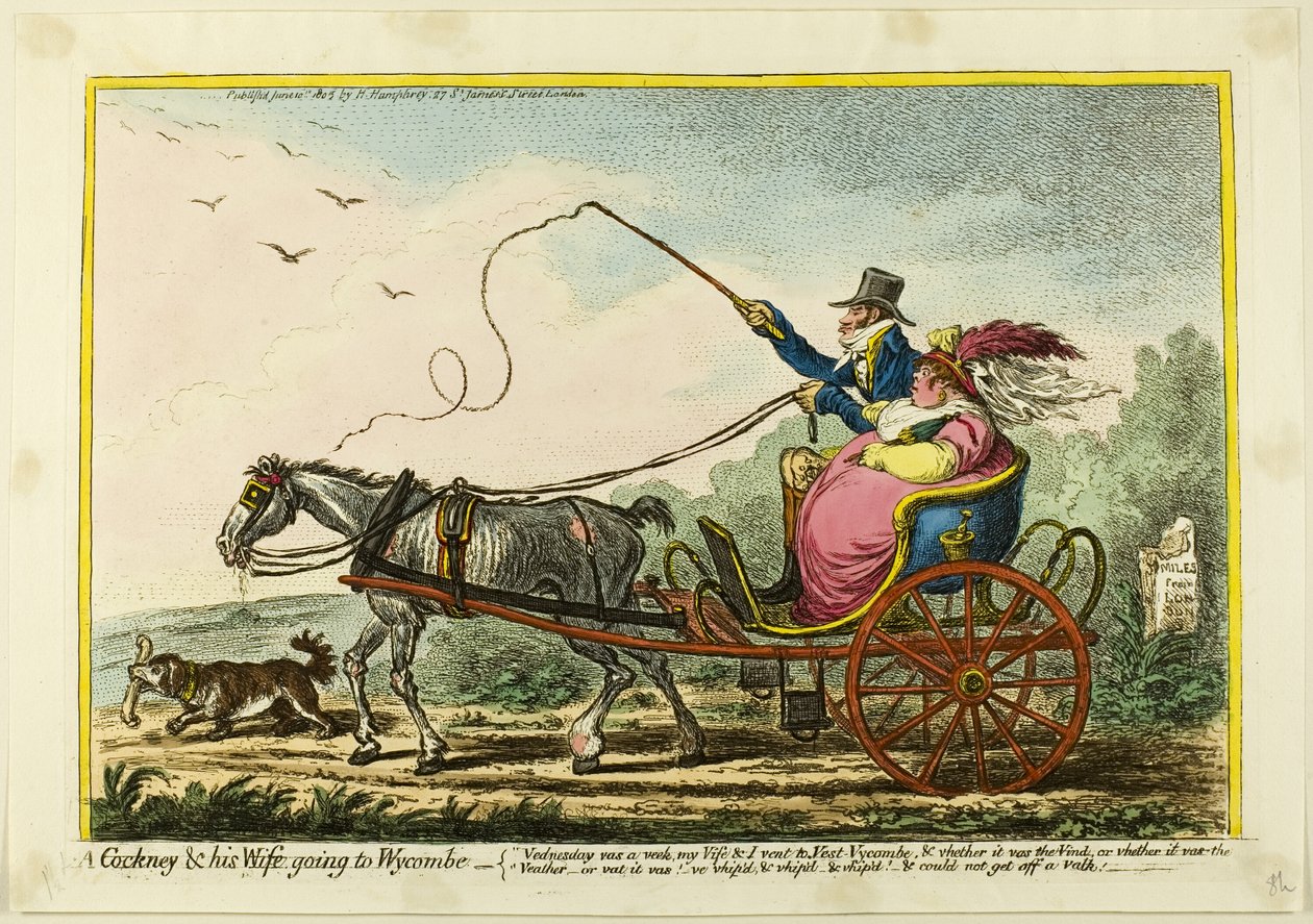 Cockney e a sua mulher vão para Wycombe de James Gillray