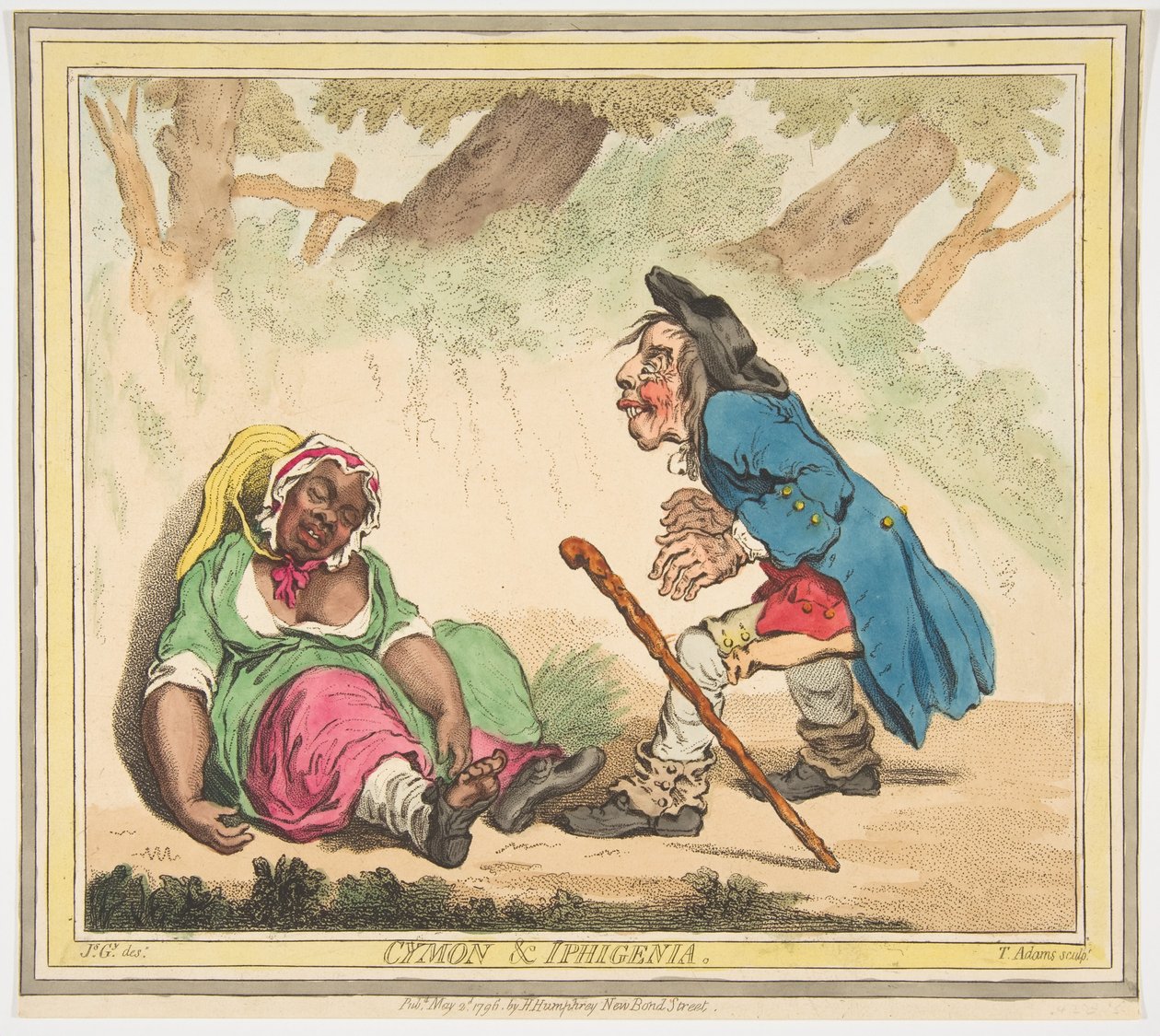 Cymon e Ifigênia, 2 de maio de 1796. de James Gillray