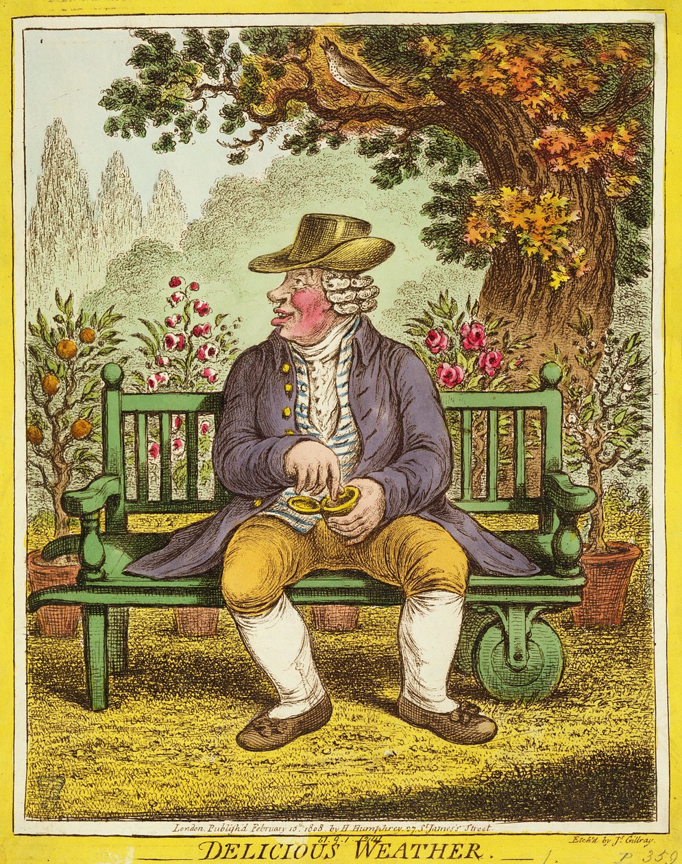 Tempo delicioso, publicado por Hannah Humphrey, 1808 de James Gillray