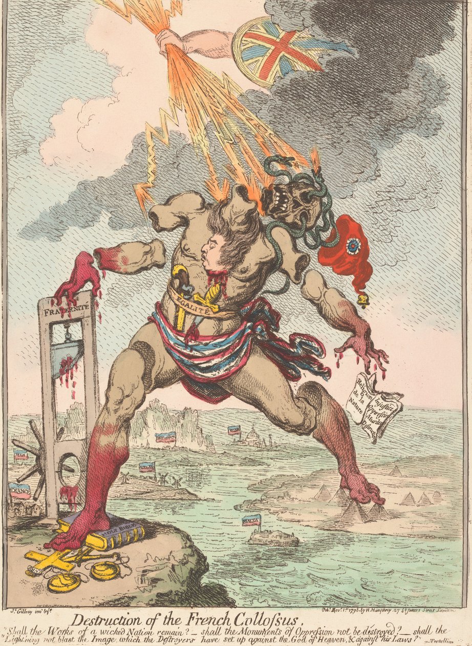 Destruição do colosso francês de James Gillray
