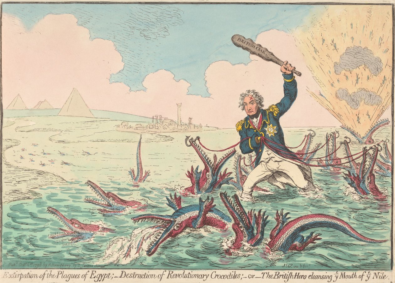 Erradicação das pragas do Egito de James Gillray