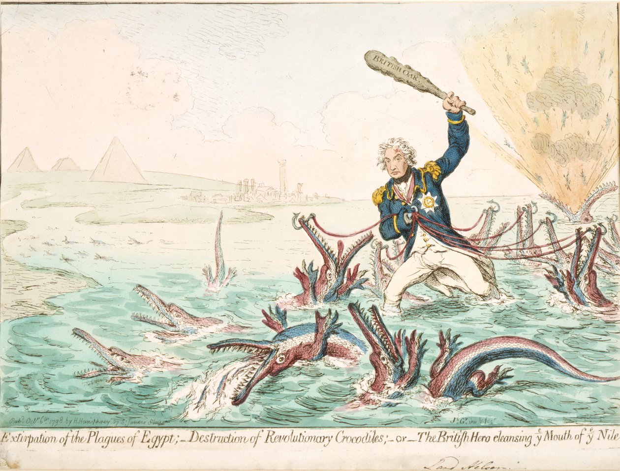 Extirpação das Pragas do Egito, 1798 de James Gillray