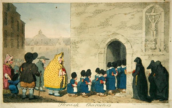Personagens Flamengos, publicado por Hannah Humphrey de James Gillray