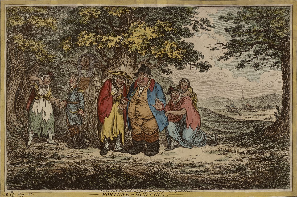 Fortune Hunting, publicado em 20 de novembro de James Gillray
