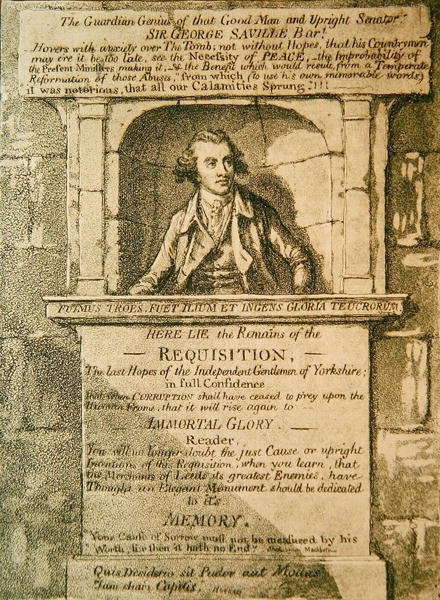 Aqui jazem os restos da Requisição de James Gillray