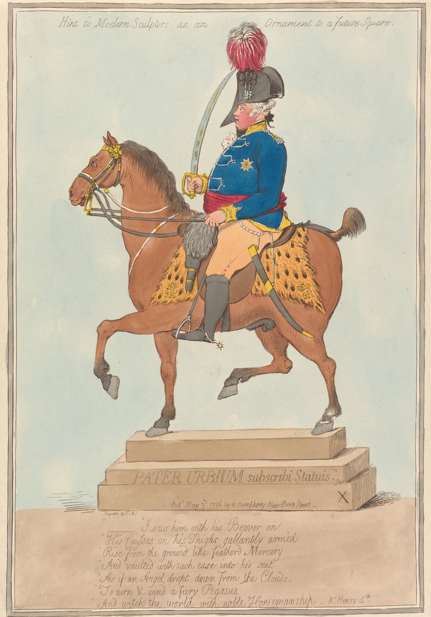Sugestão para escultores modernos, como ornamento para uma futura praça de James Gillray