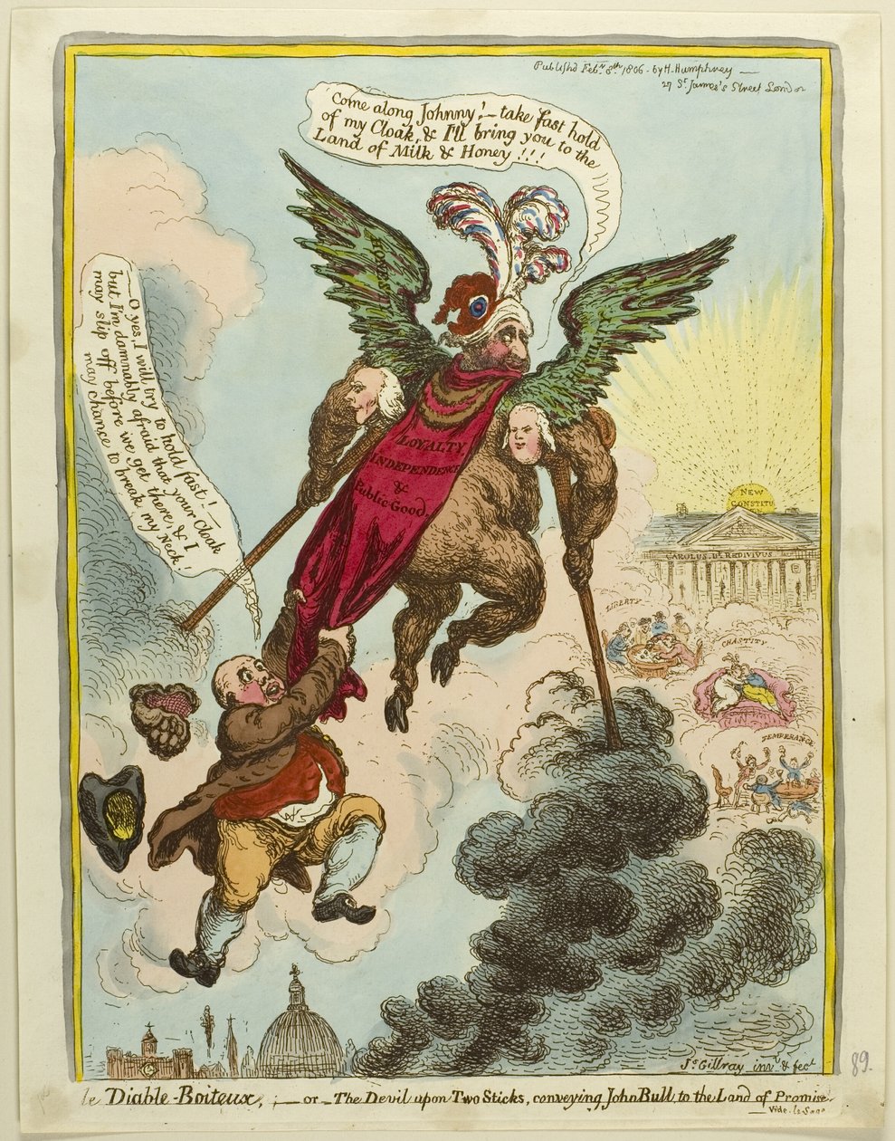 O Diabo-Coxo de James Gillray