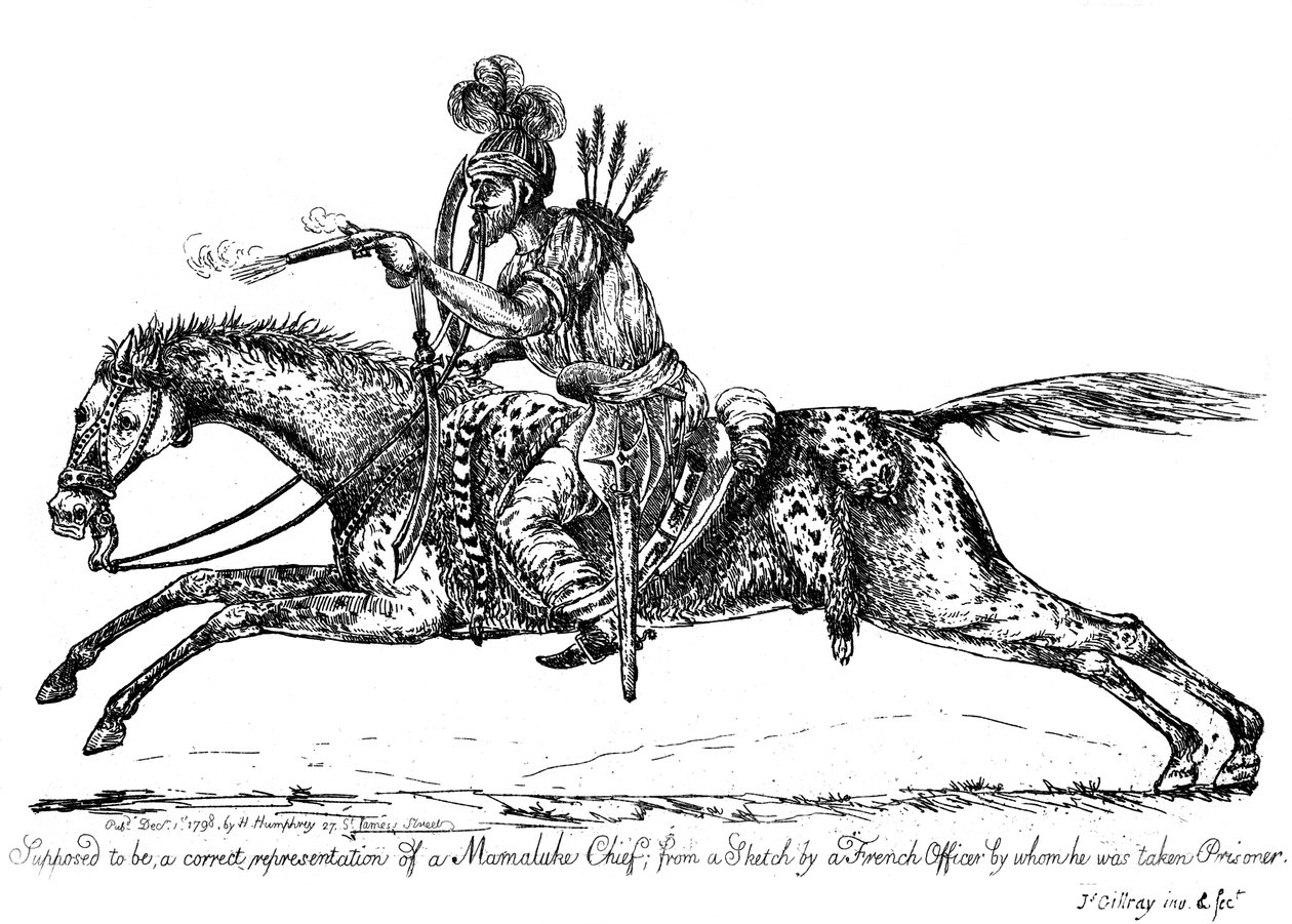 Chefe Mameluke, 1798. de James Gillray
