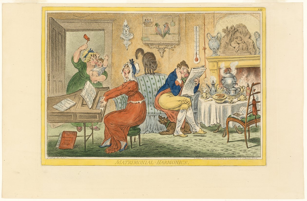 Harmónicas matrimoniais (Reto) de James Gillray