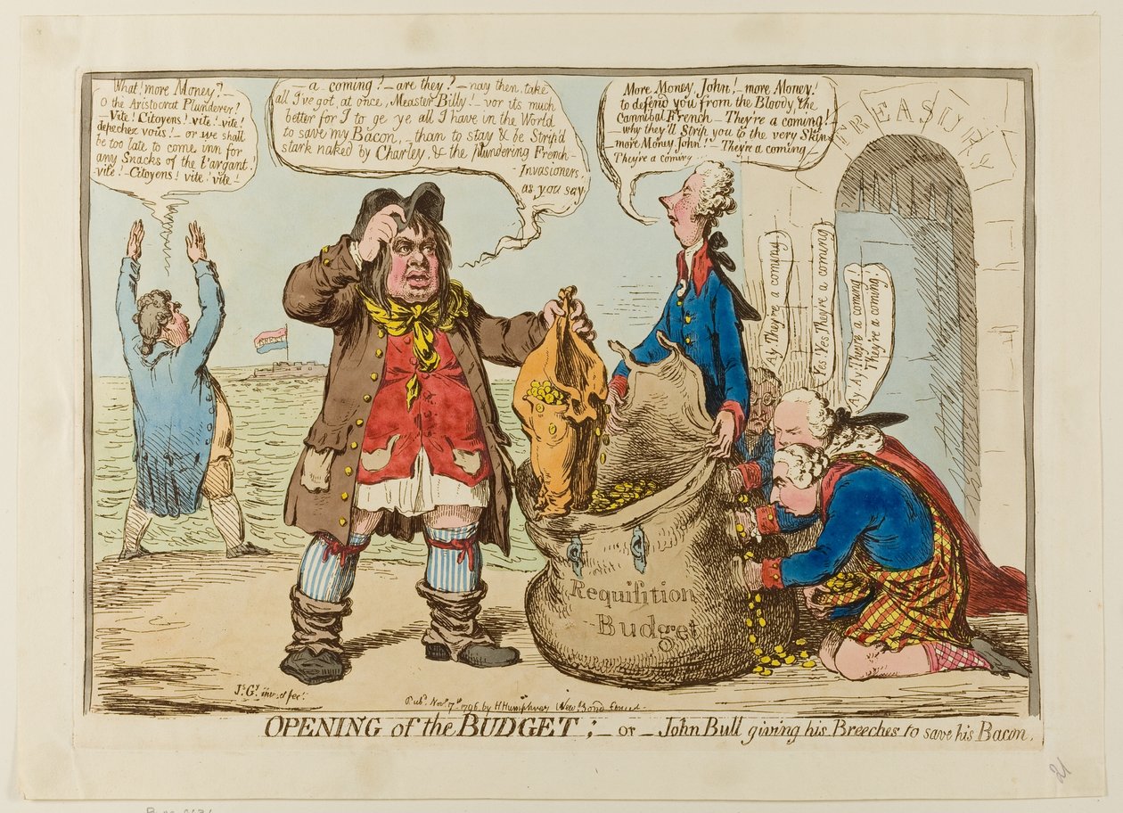 Abertura do orçamento de James Gillray