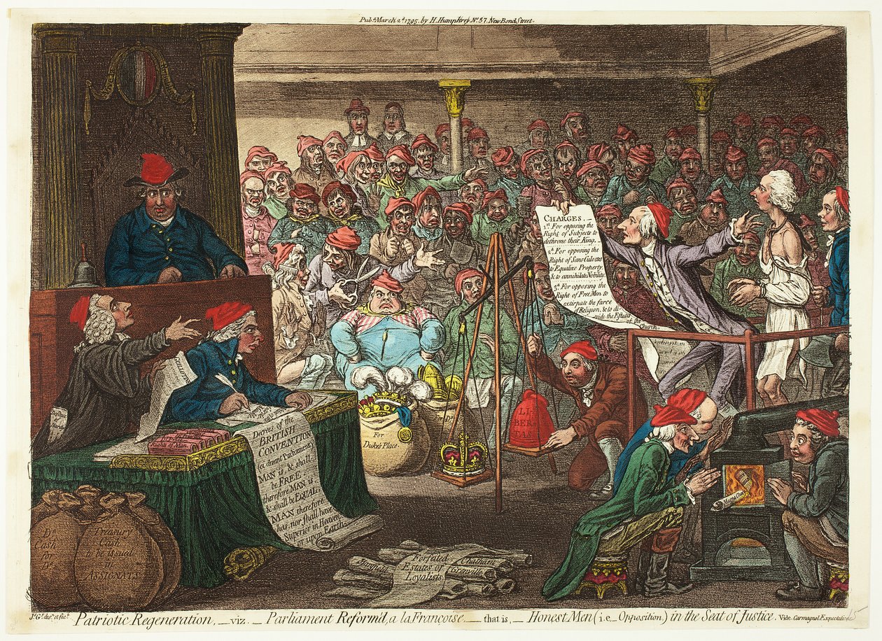 Regeneração Patriótica, ou seja, - O Parlamento reformado, à la Françoise... de James Gillray