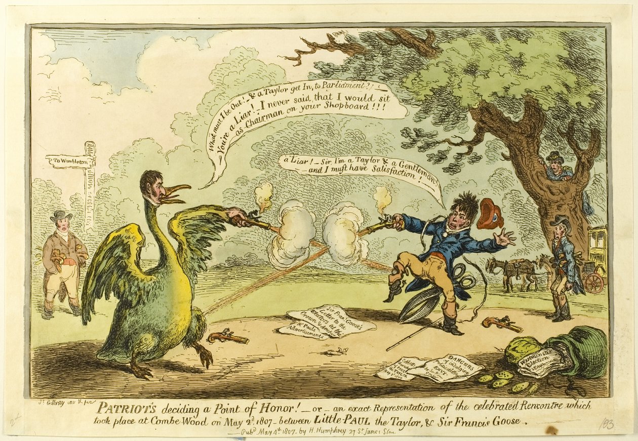 Patriotas - Ponto de honra decisivo! de James Gillray