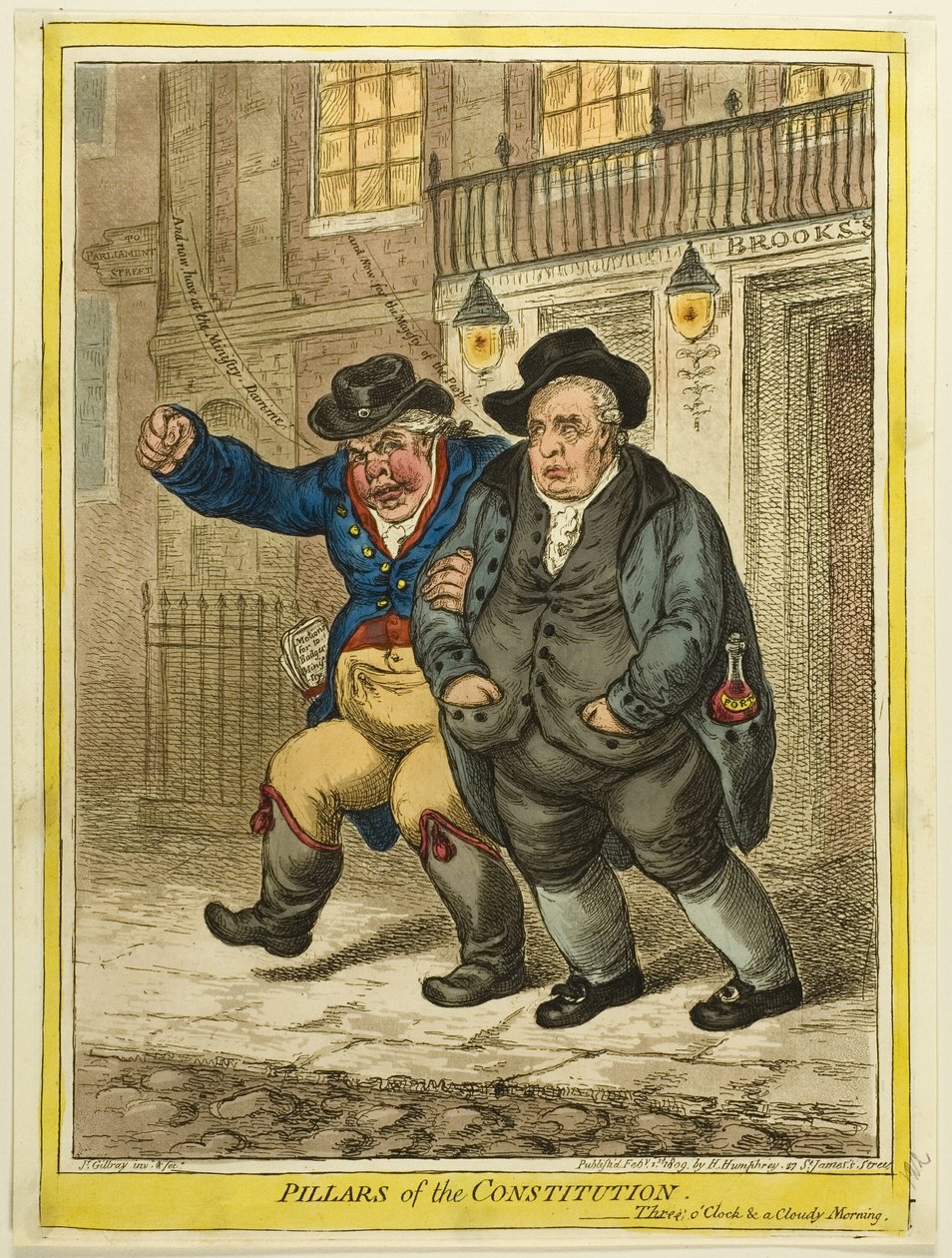 Pilares da Constituição de James Gillray