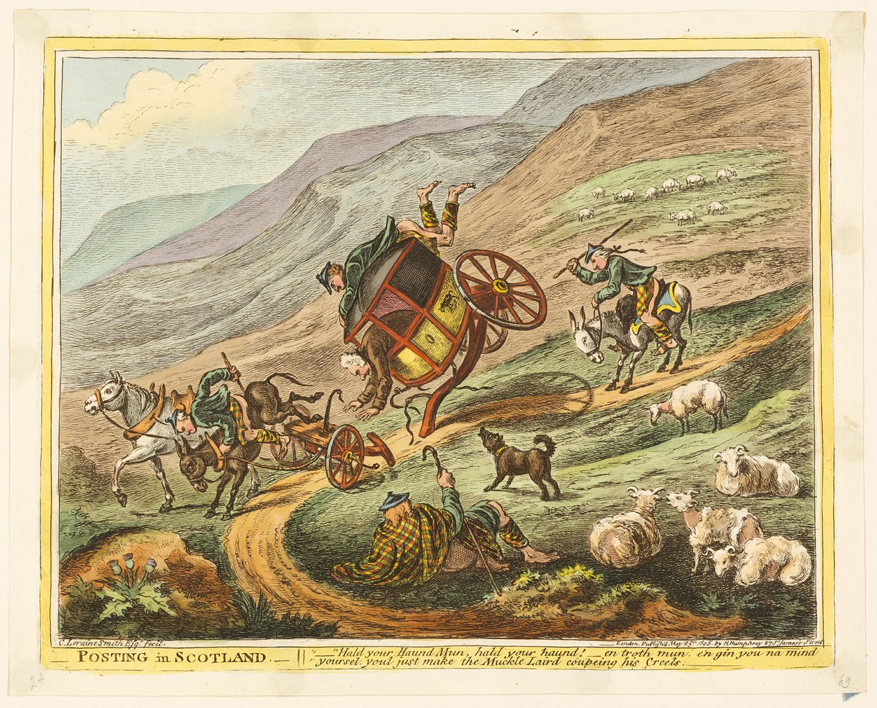 Postagem na Escócia de James Gillray