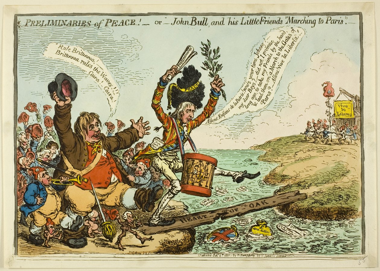 Preliminares da paz de James Gillray