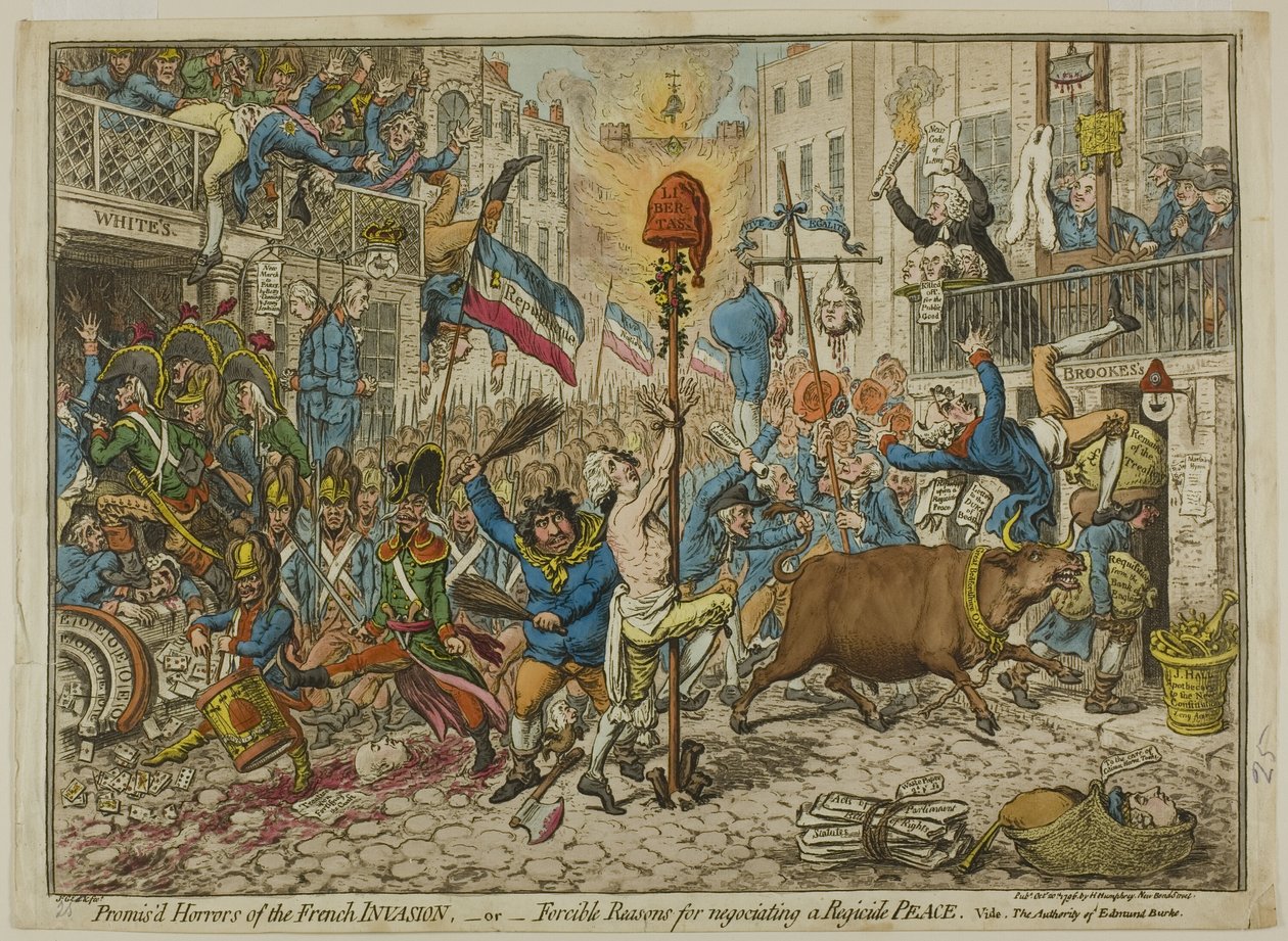 Horrores prometidos da invasão francesa de James Gillray