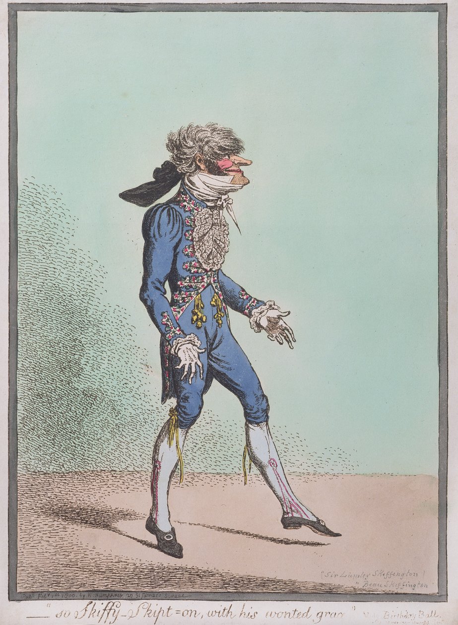 &39;Então Skiffy-Skipt-on, com sua graça normal&39; publicada por Hannah Humphrey em 1800 (gravura colorida à mão) de James Gillray