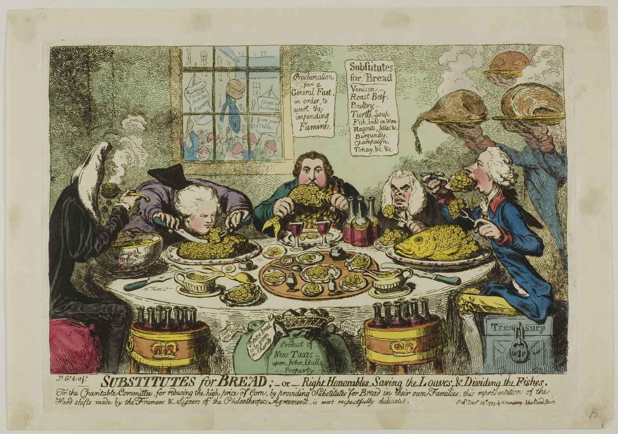 Substitutos do pão de James Gillray