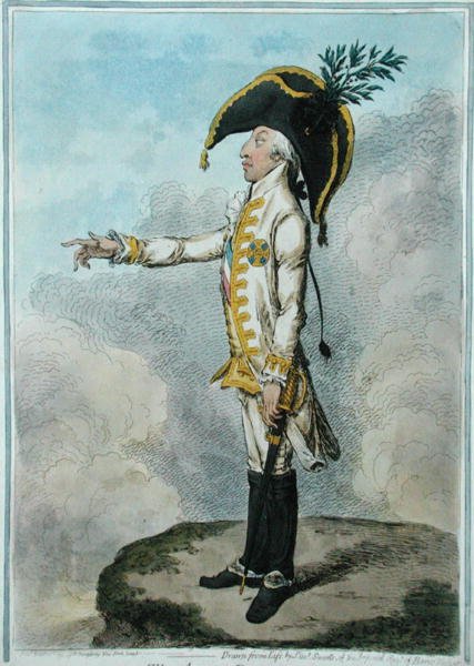 O Arquiduque, publicado por Hannah Humphrey em 1790 (gravura colorida à mão) de James Gillray