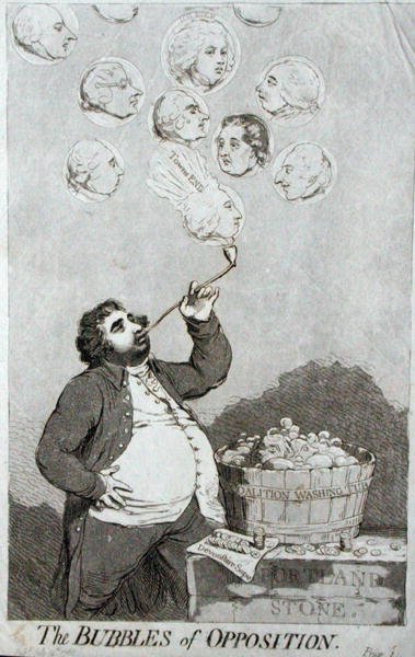 As Bolhas da Oposição de James Gillray