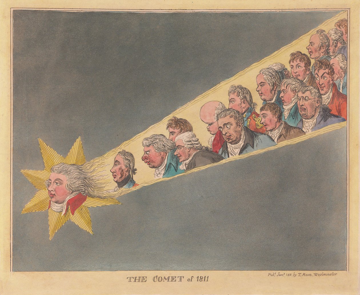 O Cometa de 1811, pub. 1811 (gravura colorida à mão) de James Gillray