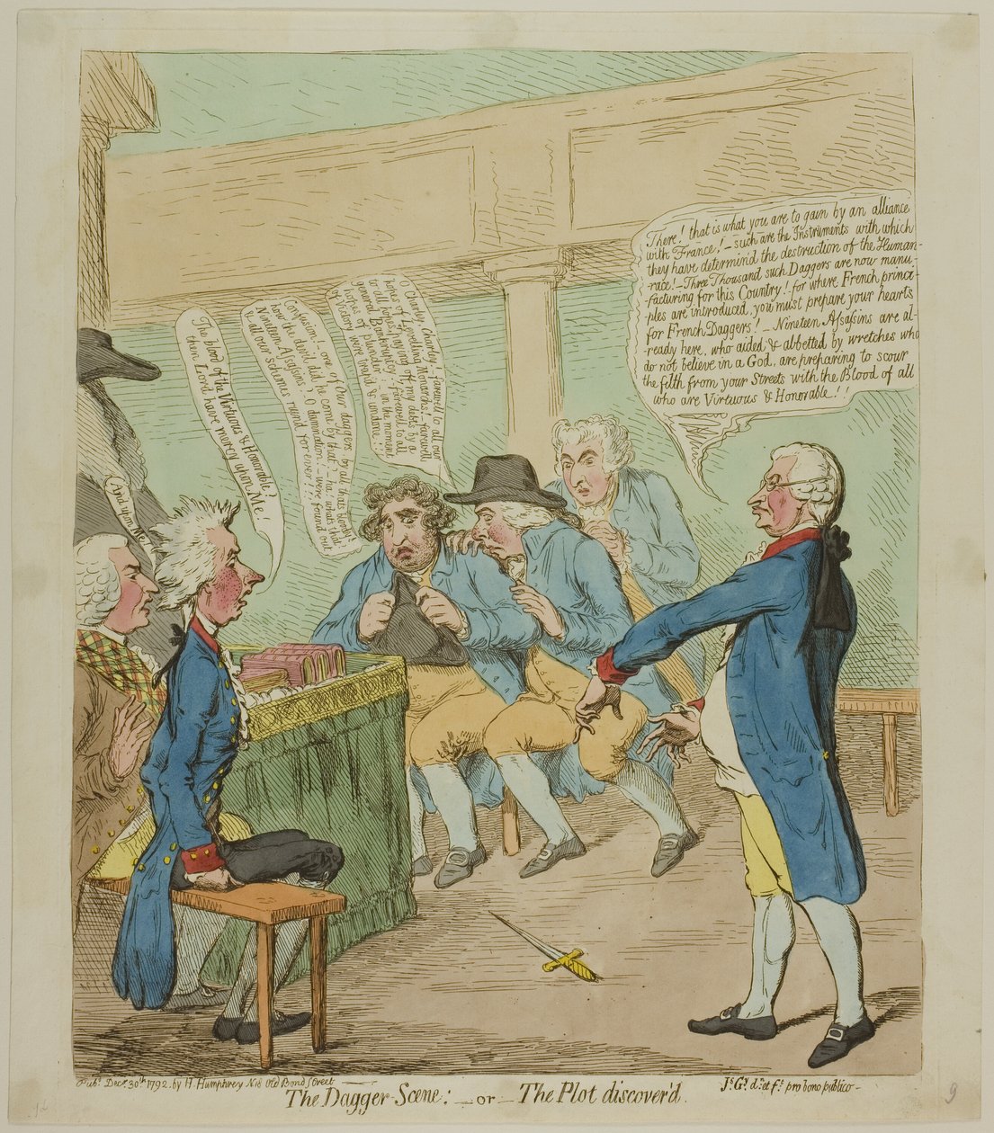 A cena da adaga de James Gillray