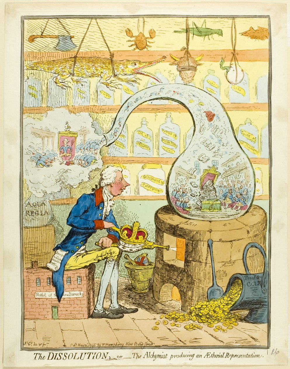 A Dissolução; ou O Alquimista Produzindo uma Representação Aetherial de James Gillray