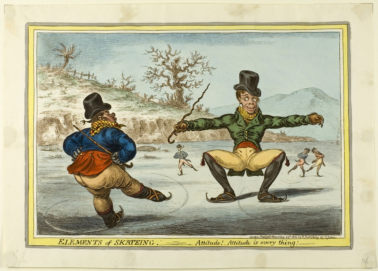 Os elementos da patinagem: A atitude é tudo de James Gillray