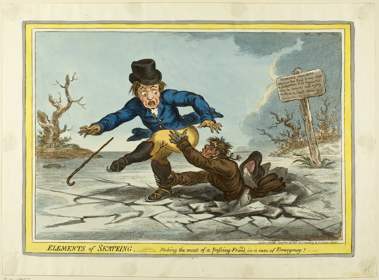 Os Elementos da Patinagem: Tirar o máximo partido de um amigo que passa de James Gillray