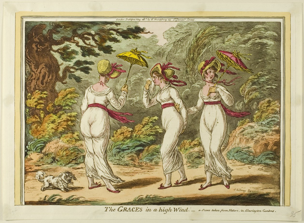 As graças de um vento forte de James Gillray