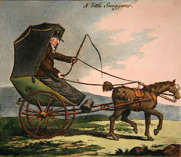 The Little Snuggerer (gravura colorida) de James Gillray