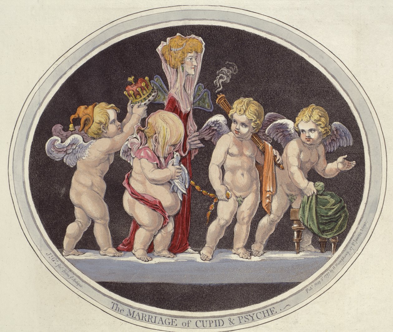 O Casamento de Cupido e Psiquê de James Gillray