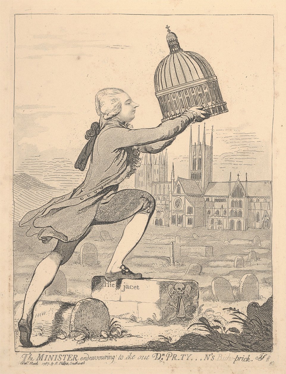 O ministro a tentar aumentar o Bisho-Prick do Dr. Pr*ty***n de James Gillray