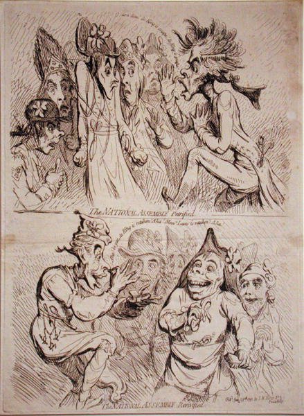 The National Assembly petrified, and The National Assembly Revivified, publicado pela S.W. Fores em 1791 (gravura) de James Gillray