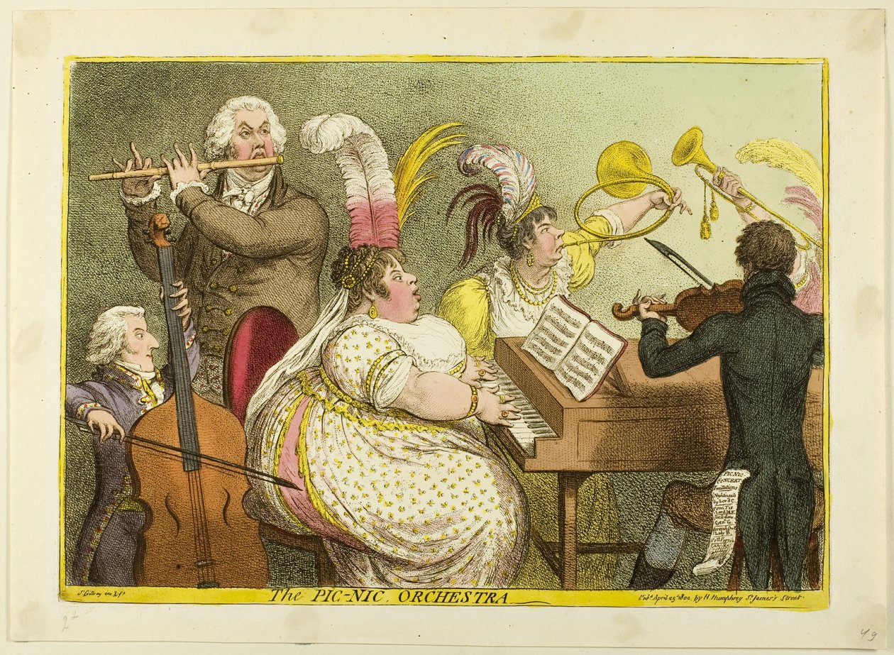A Orquestra Pic-Nic de James Gillray