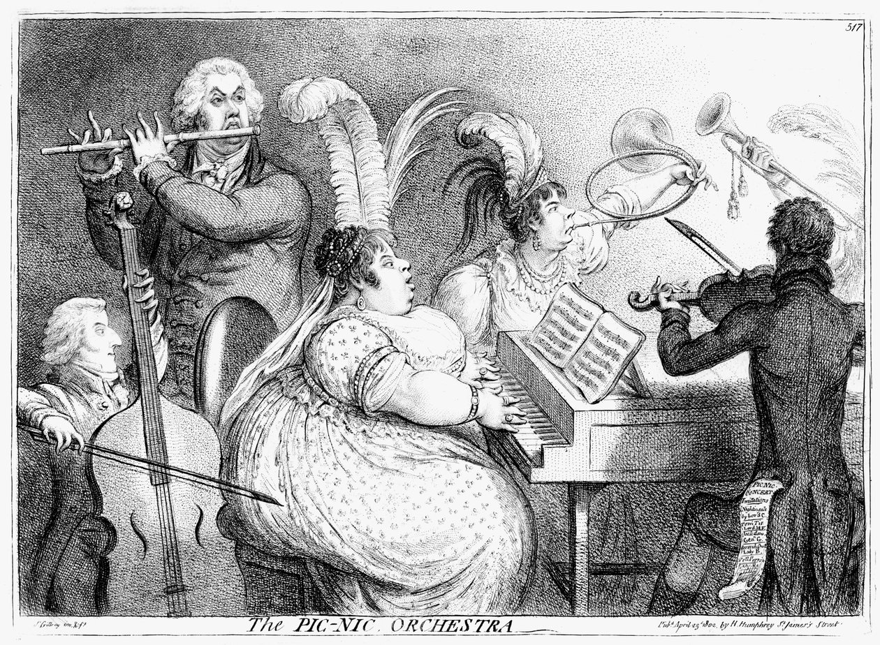 Orquestra Pic-Nic, James Gilray, 1802 de James Gillray
