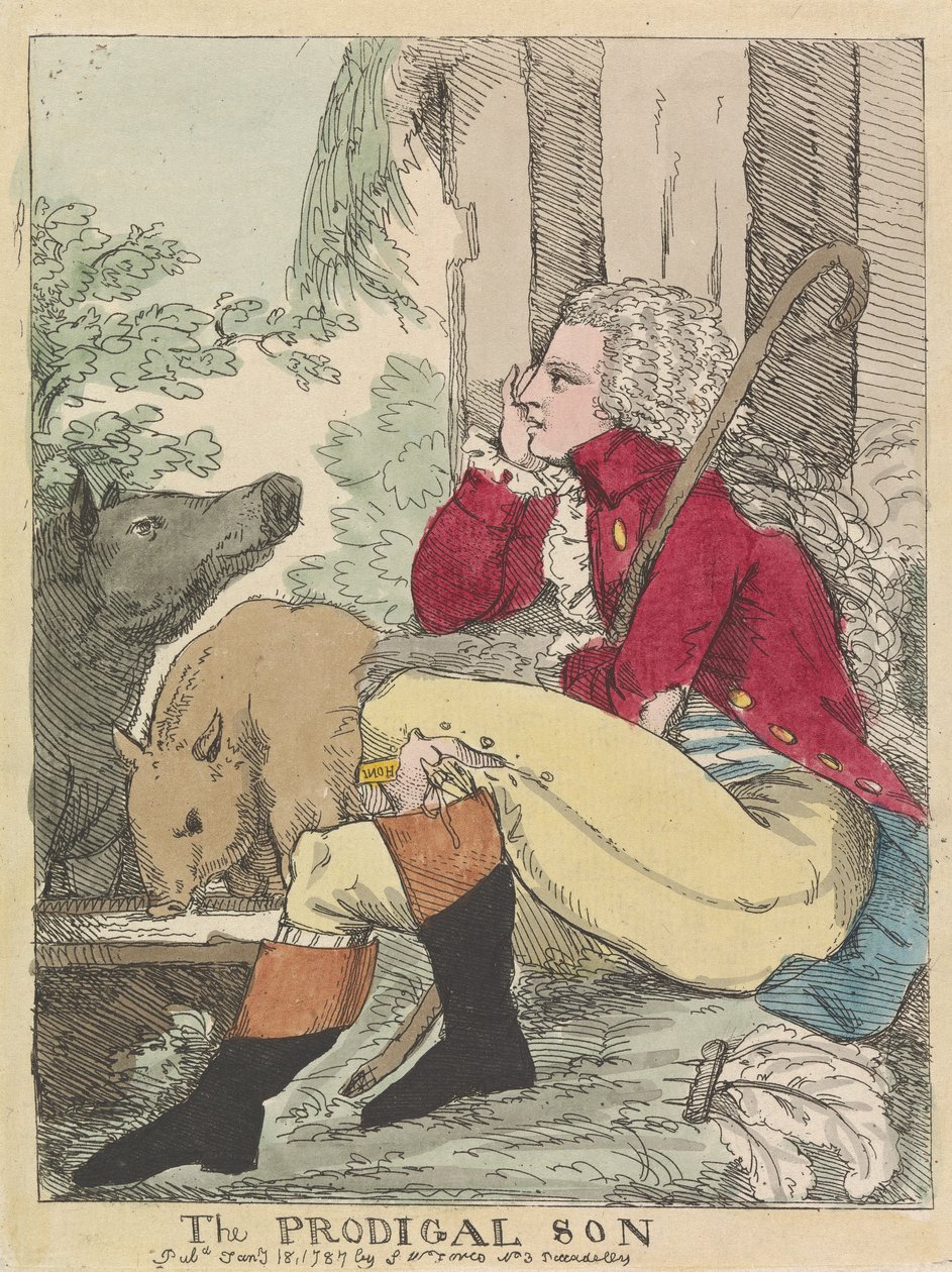O Filho Pródigo de James Gillray
