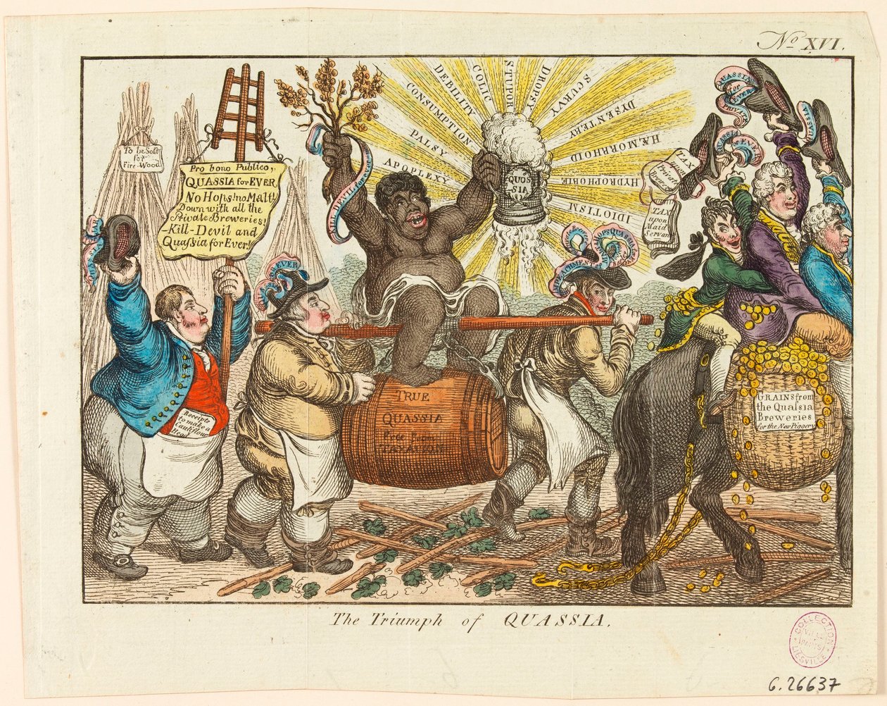 O triunfo da quássia de James Gillray