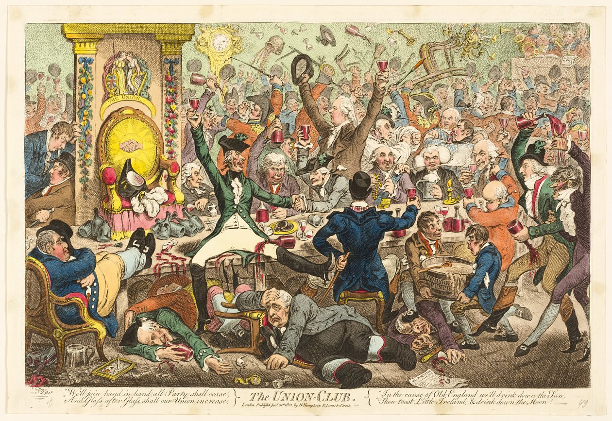 O Clube União de James Gillray