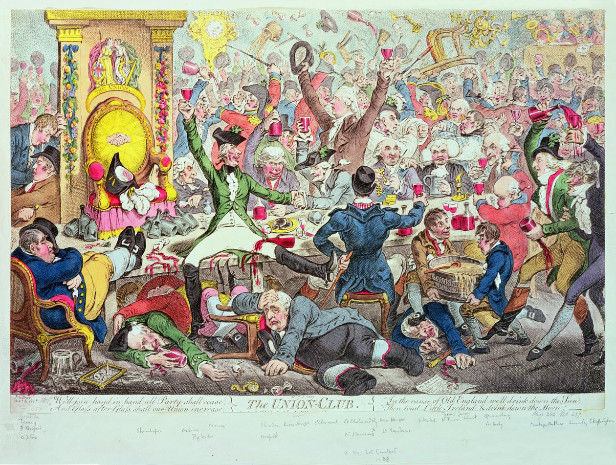 O Clube União de James Gillray