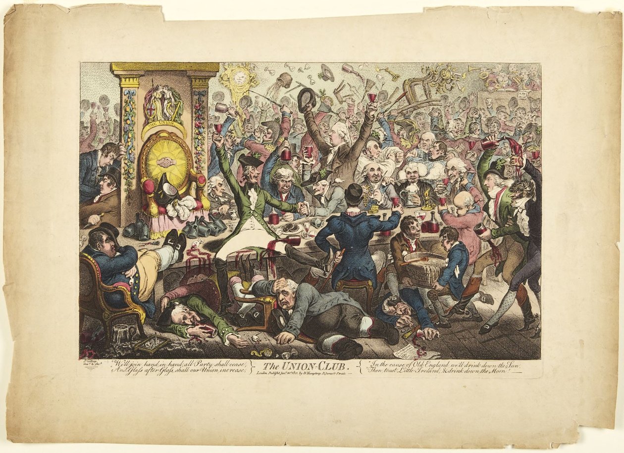 O Union Club de James Gillray