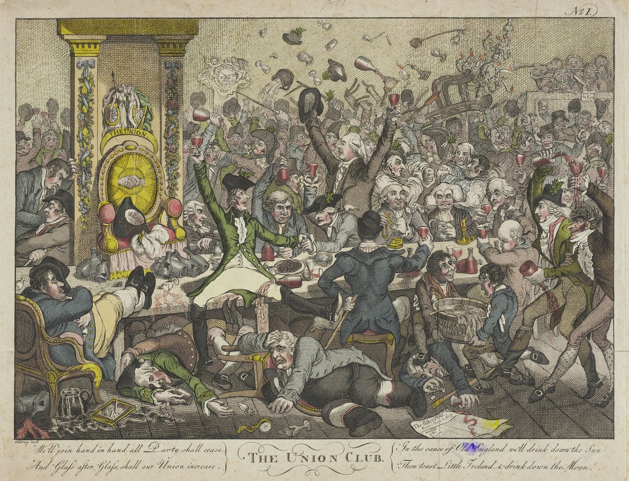 O Union Club de James Gillray