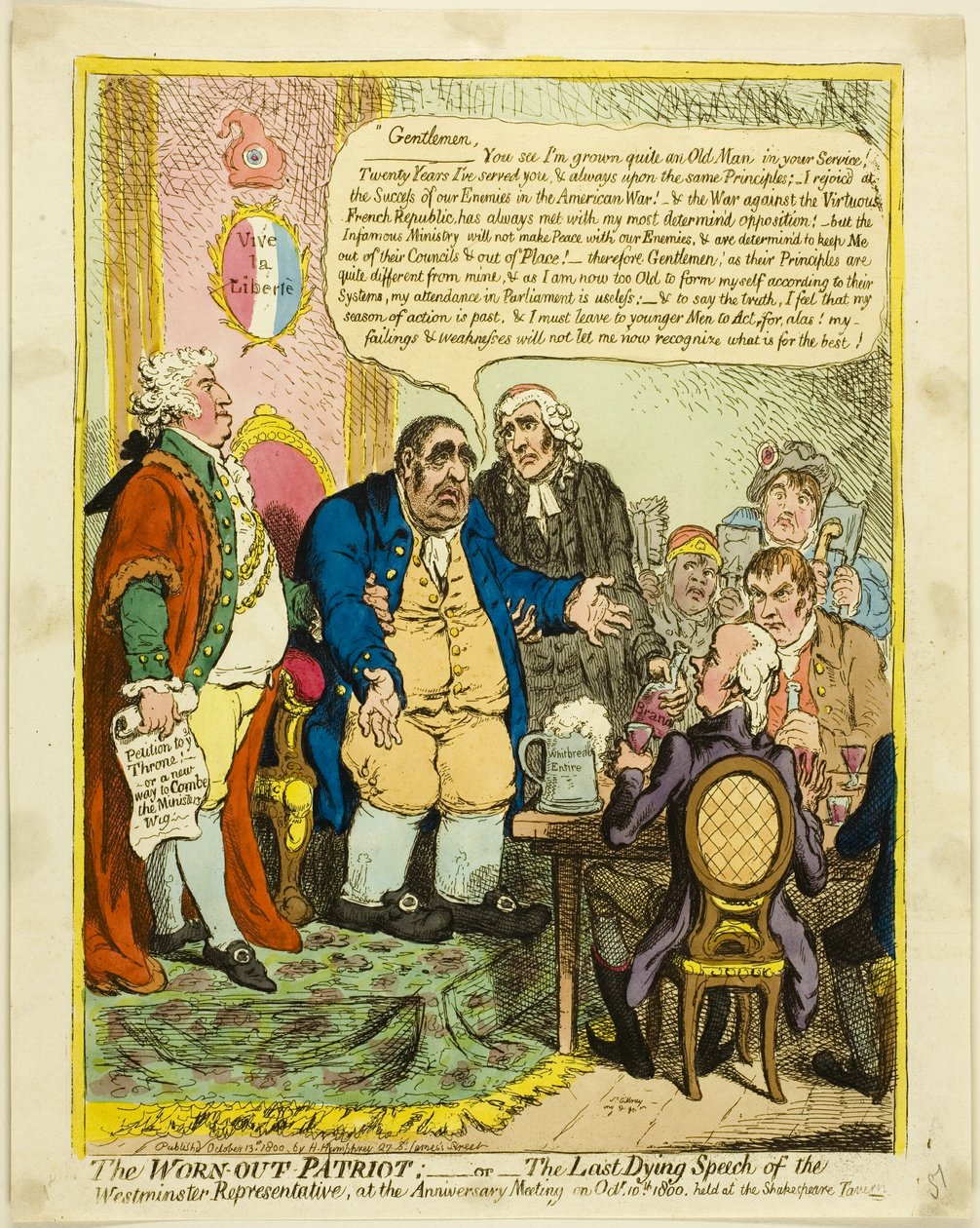 O Patriota Desgastado de James Gillray
