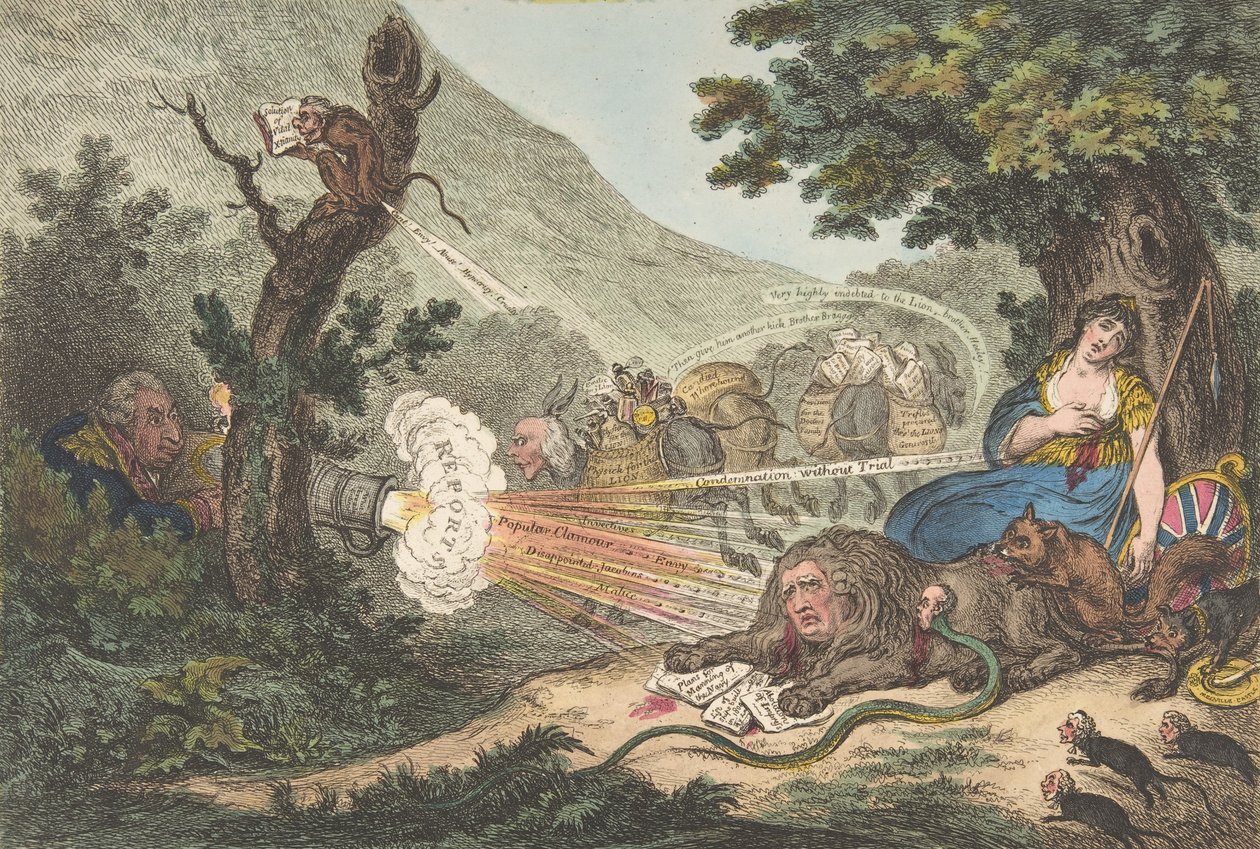 The Wounded Lion, 16 de Julho de 1805., 16 de Julho de 1805. de James Gillray