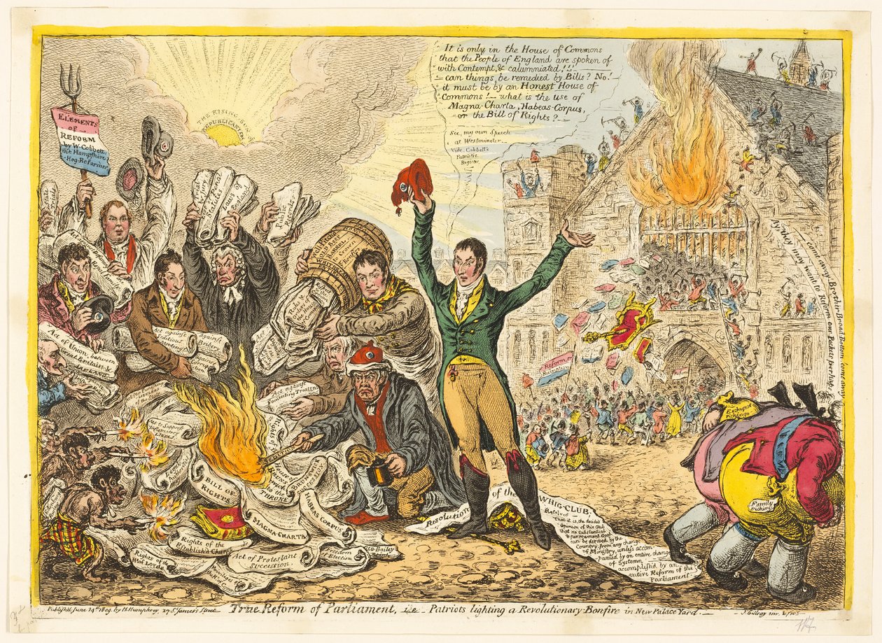 A verdadeira reforma do Parlamento de James Gillray