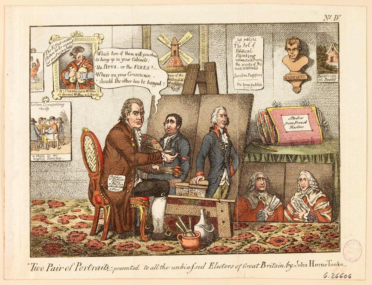 Dois pares de retratos: apresentados a todos os eleitores imparciais da Grã-Bretanha, por John Horne Tooke de James Gillray