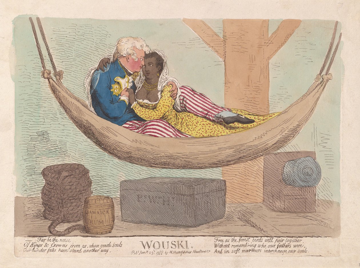 Wouski, pub. 1788 (gravura colorida à mão) de James Gillray