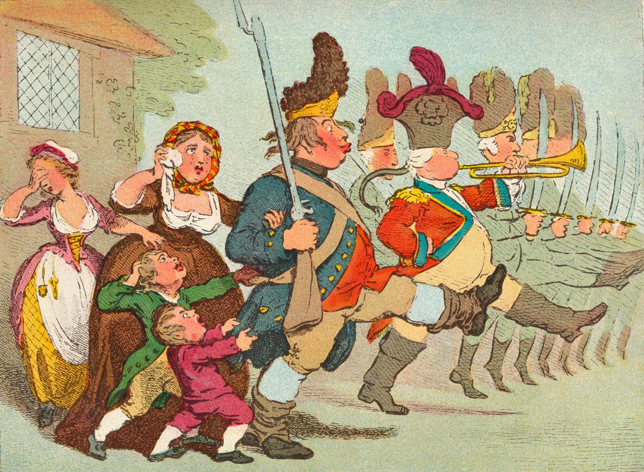 John Bull indo para as guerras, século 18, 1902 de James Gilray